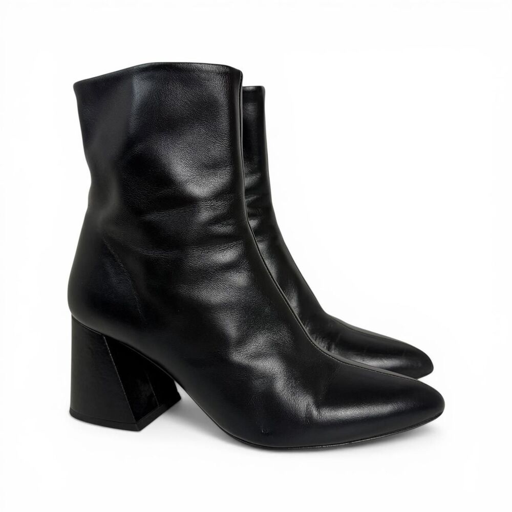 Thursday Boot Co heartbreaker black leather pointed chunky block heel boots